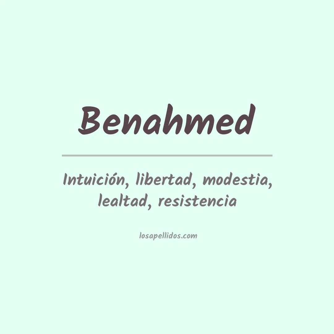 Apellido Benahmed