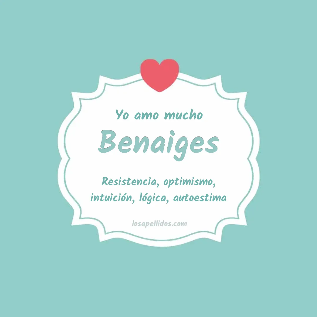 Yo amo mucho Benaiges