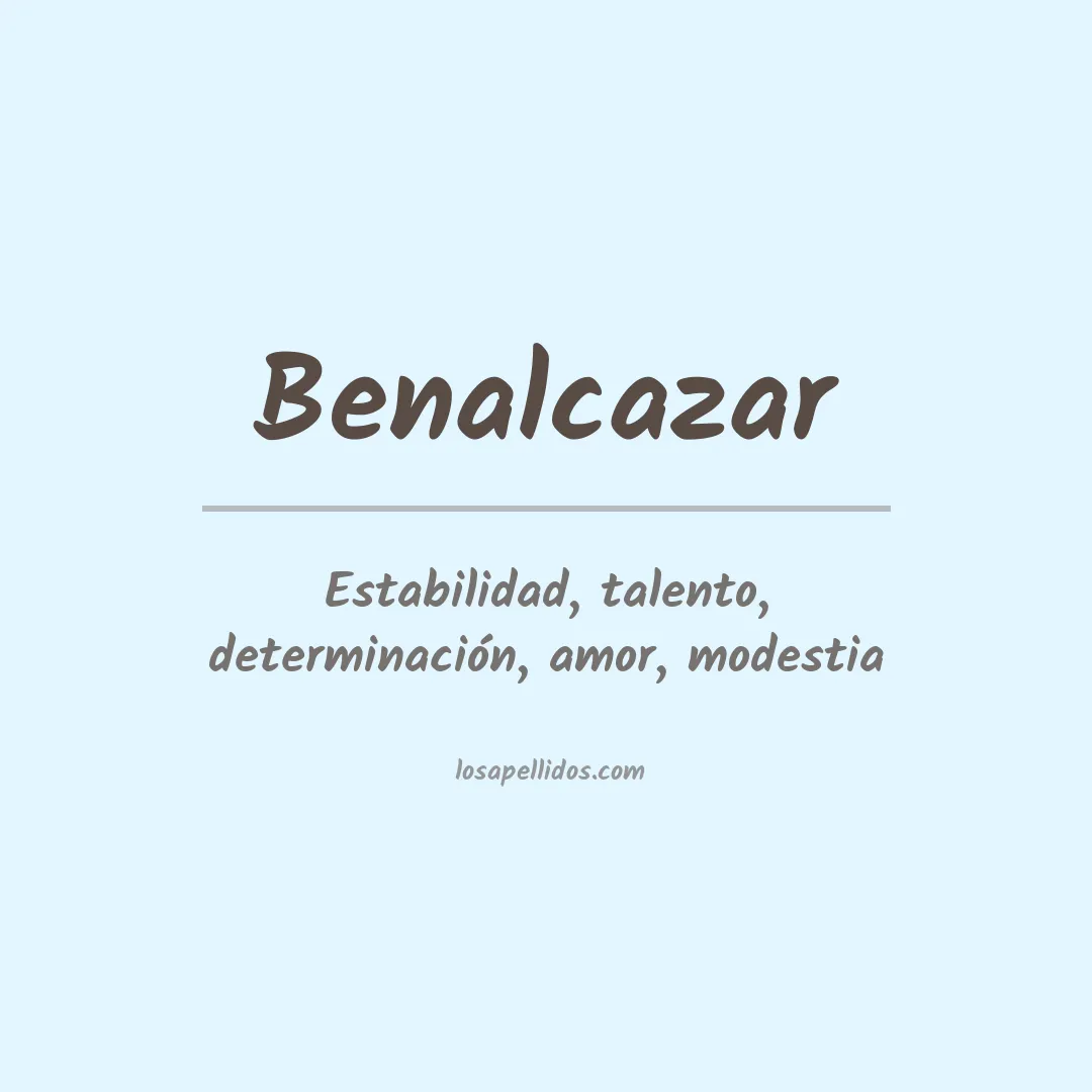 Apellido Benalcazar