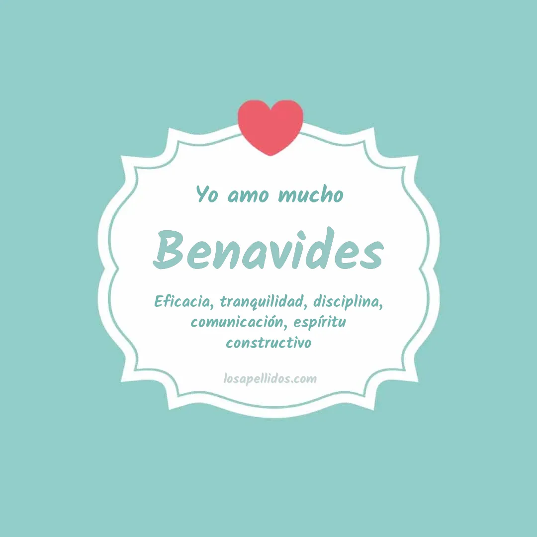 Yo amo mucho Benavides