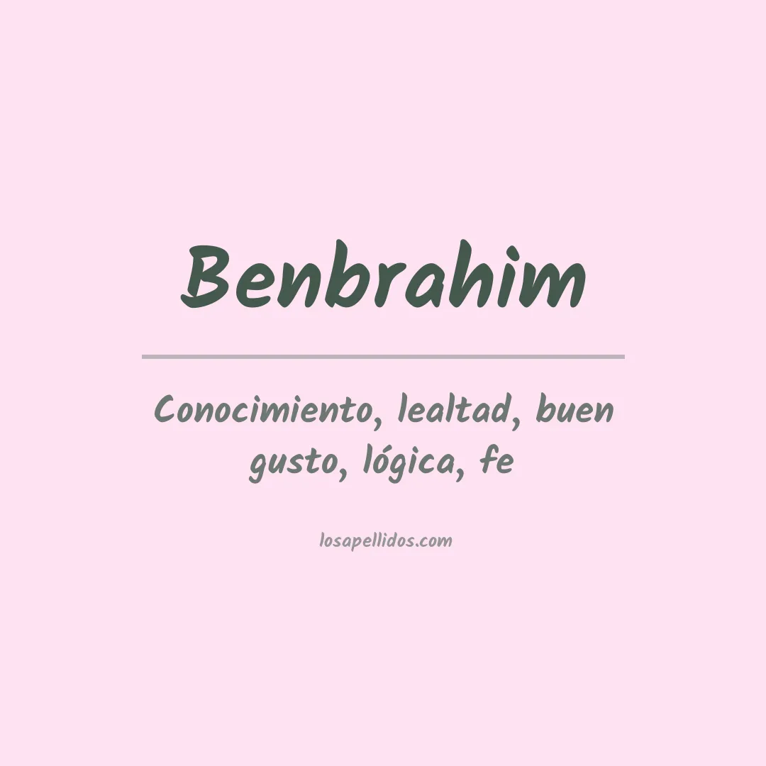 Apellido Benbrahim