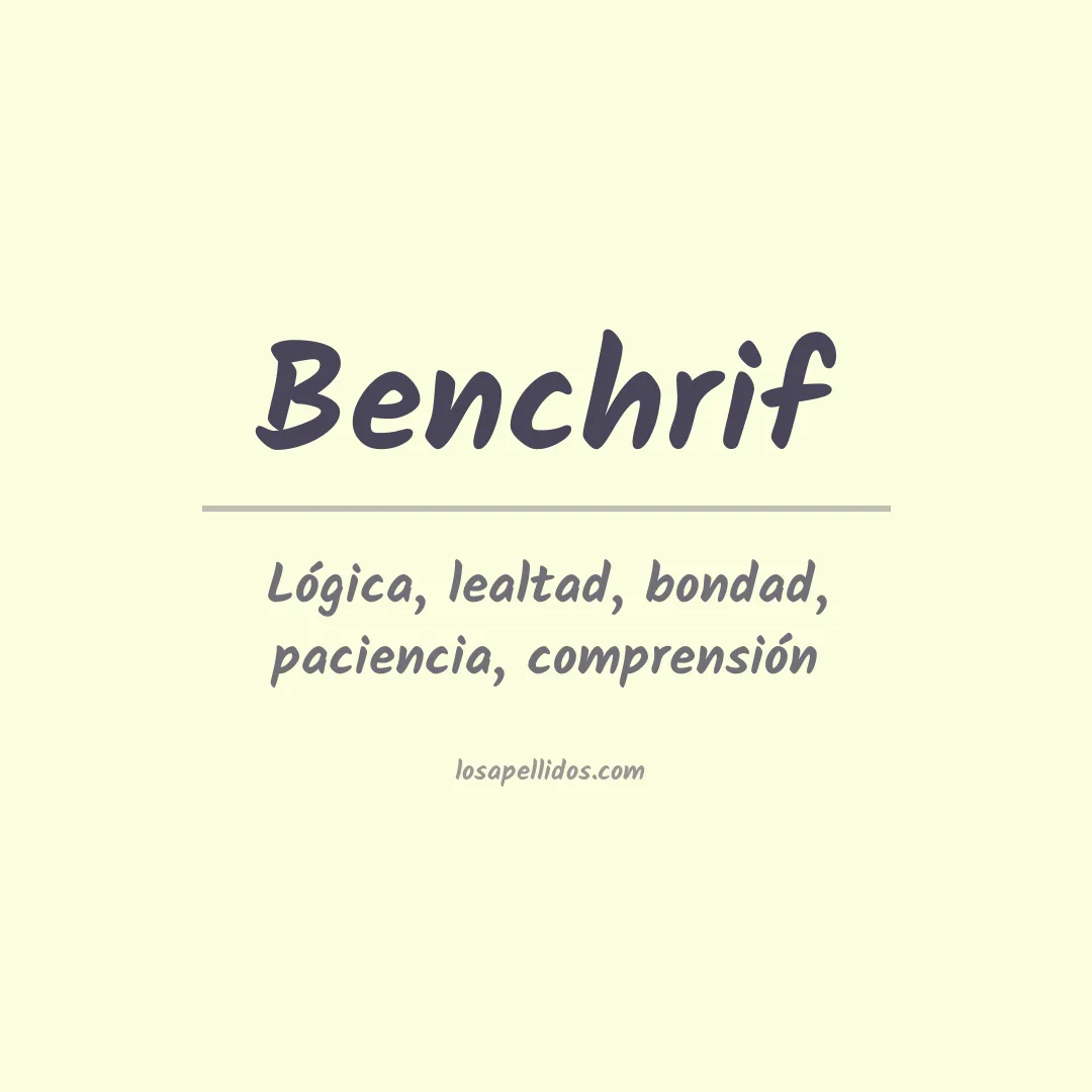 Apellido Benchrif