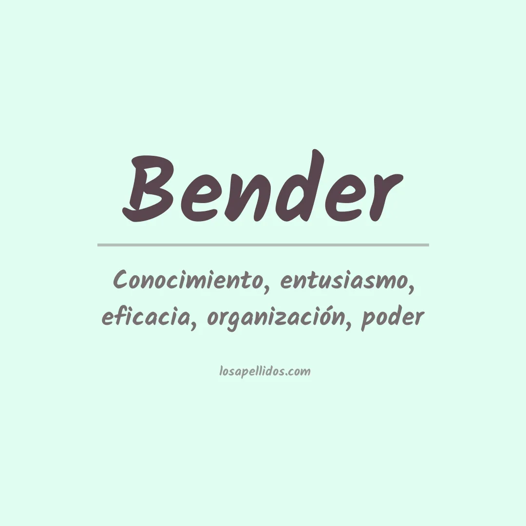 Apellido Bender
