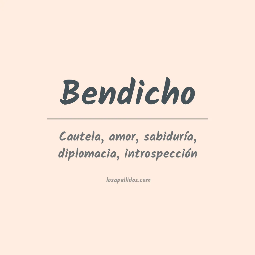 Apellido Bendicho