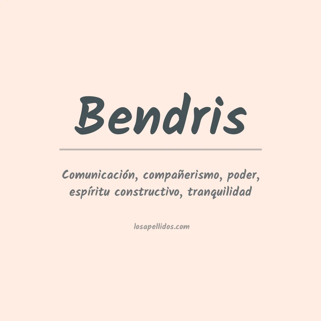 Apellido Bendris