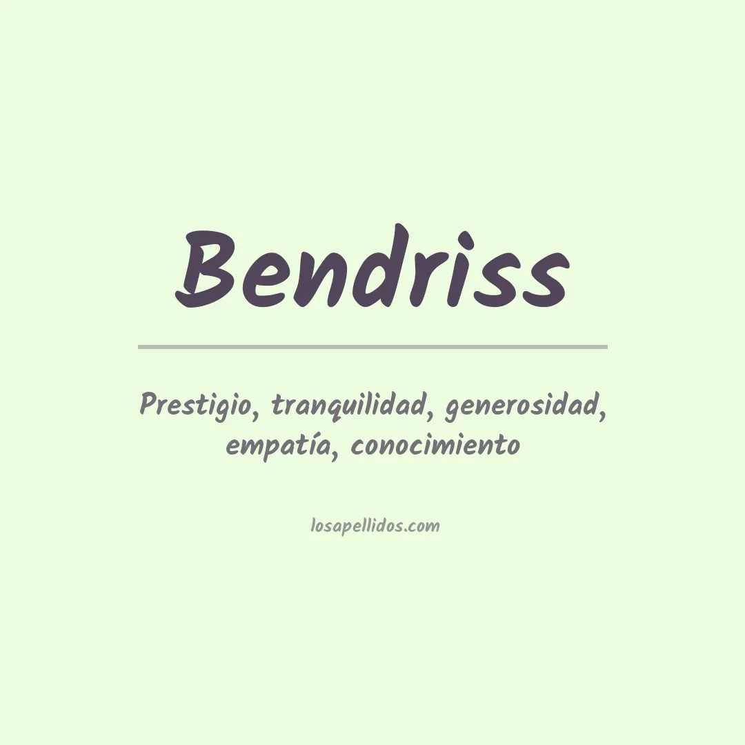 Apellido Bendriss