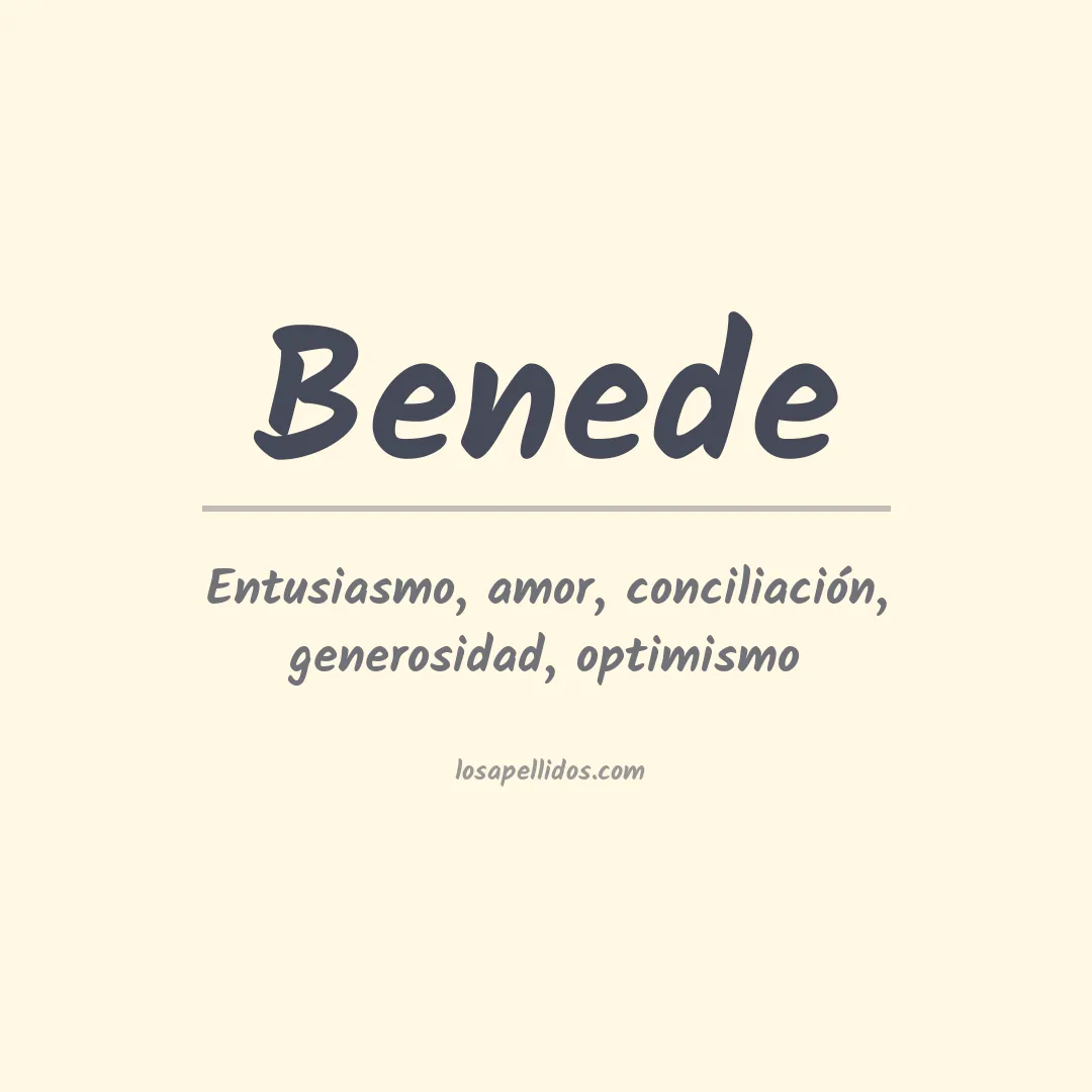 Apellido Benede