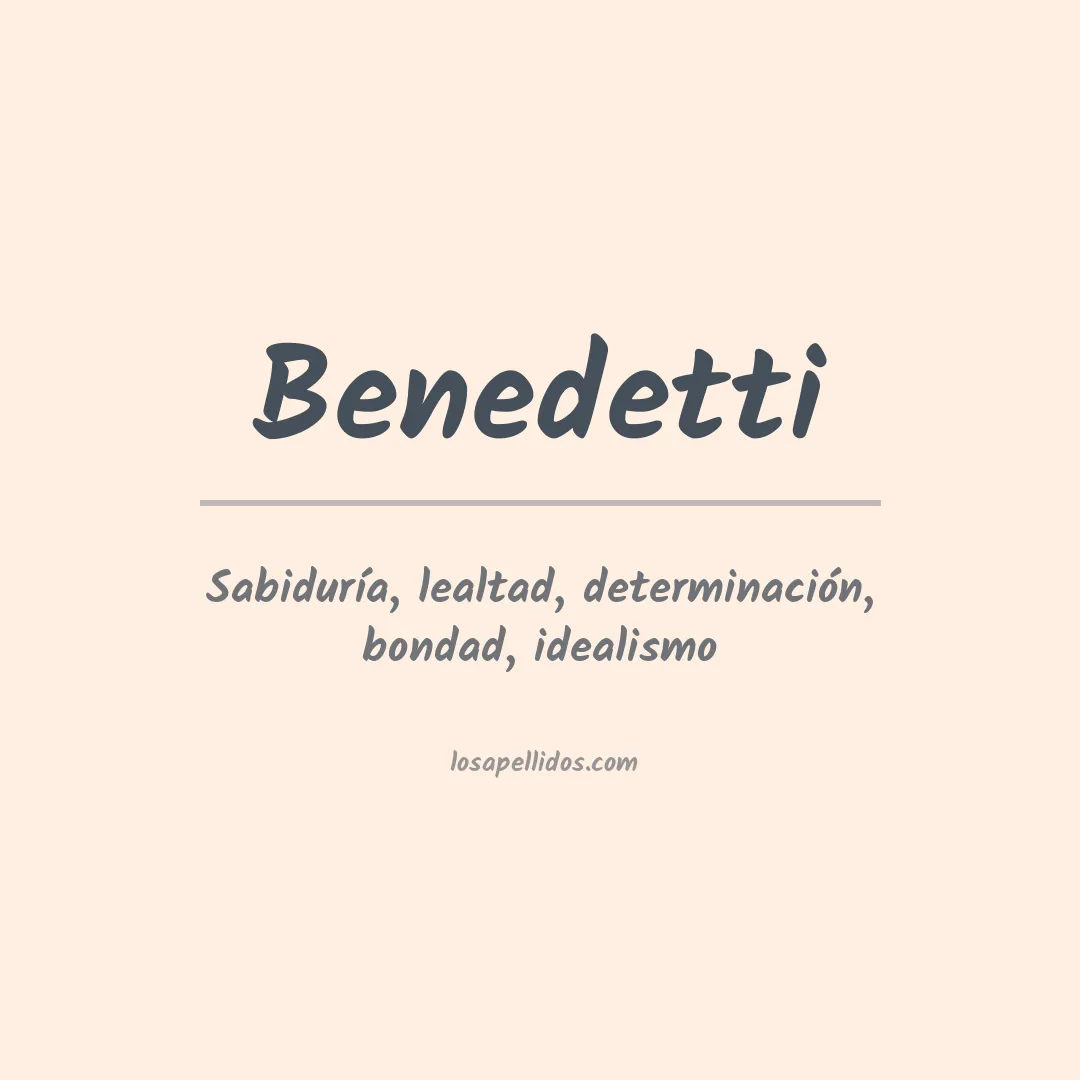 Apellido Benedetti