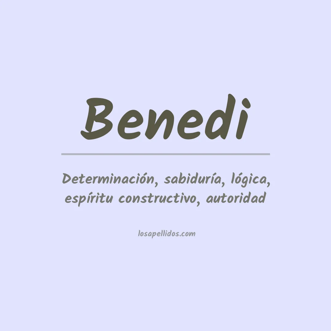 Apellido Benedi
