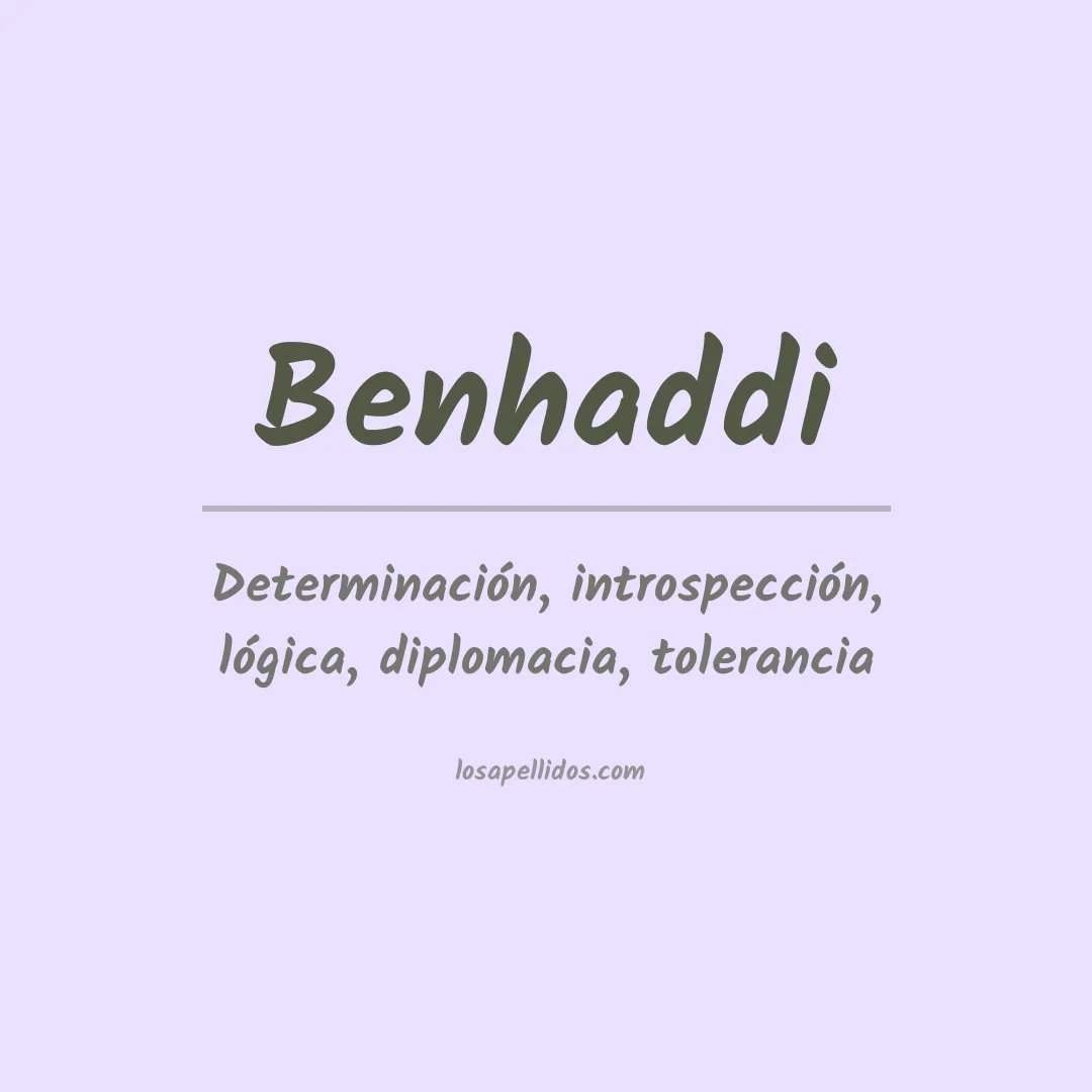 Apellido Benhaddi