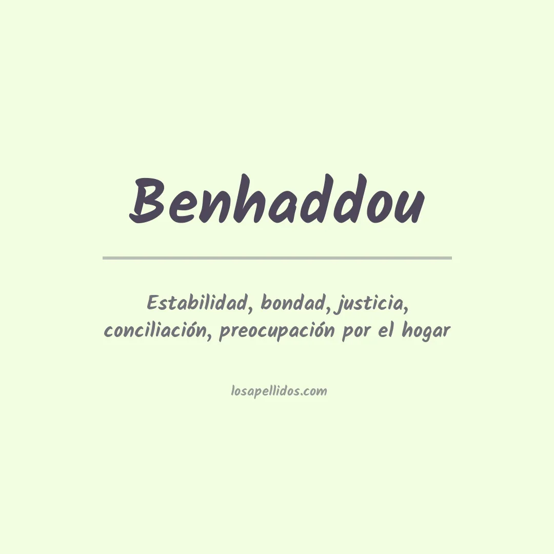 Apellido Benhaddou