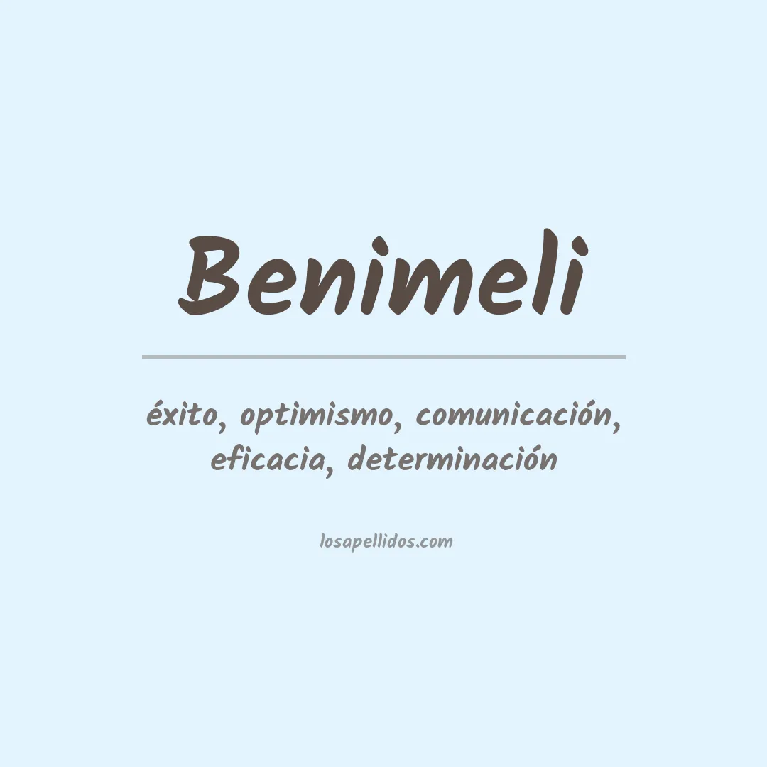 Apellido Benimeli