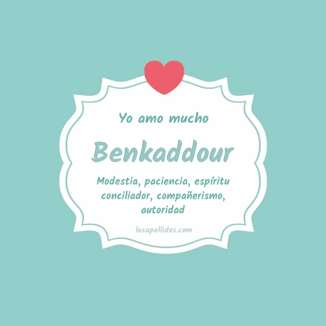 Yo amo mucho Benkaddour