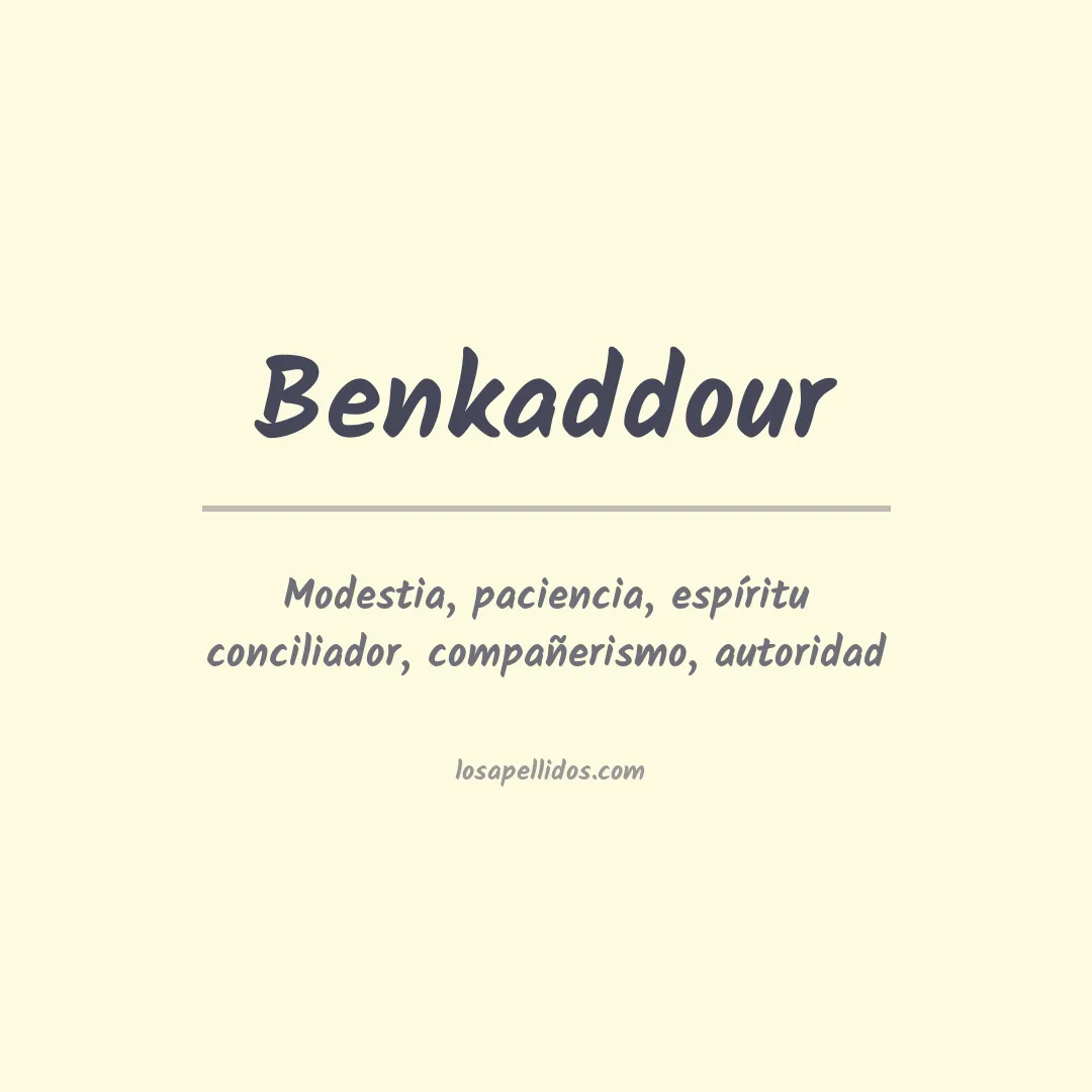 Apellido Benkaddour