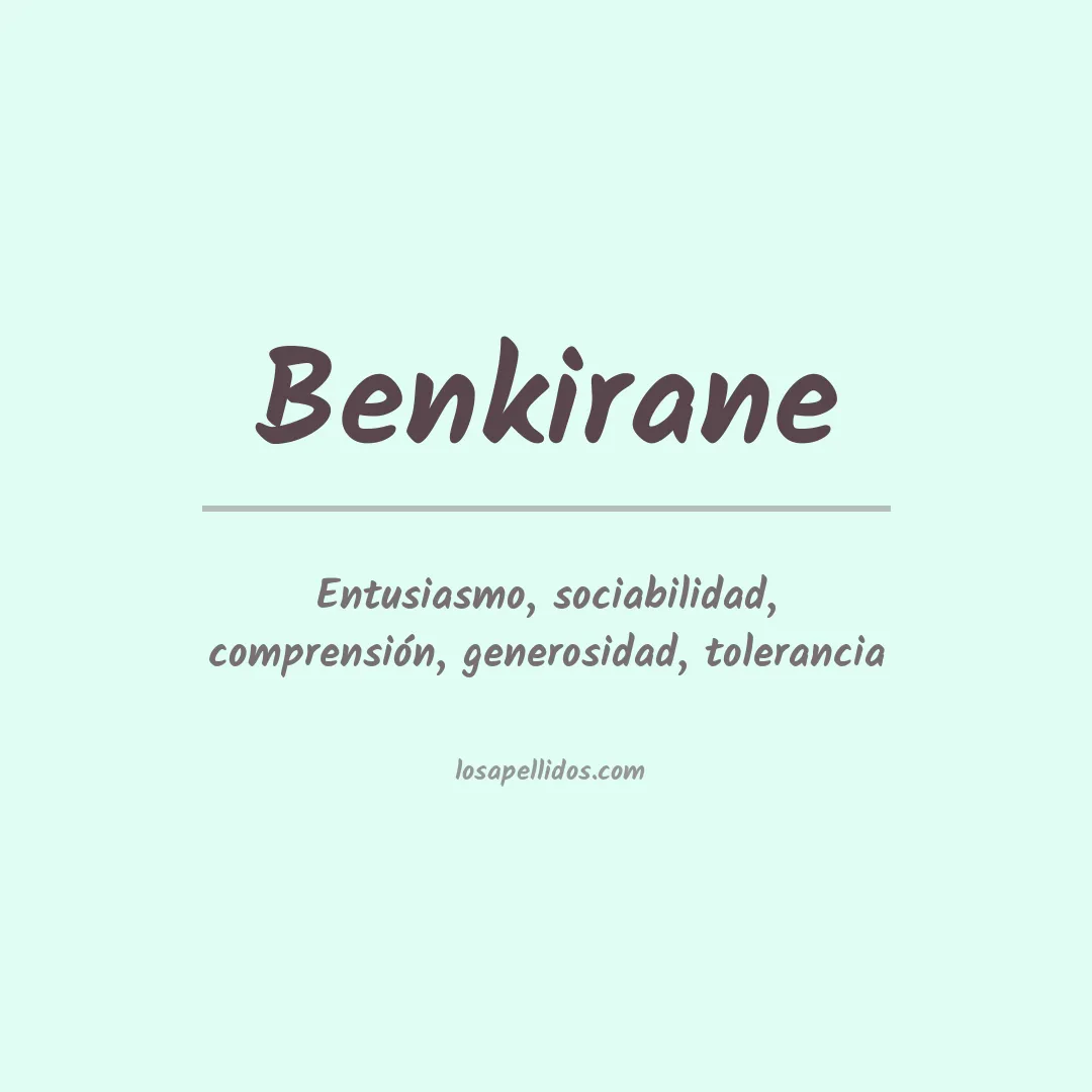 Apellido Benkirane