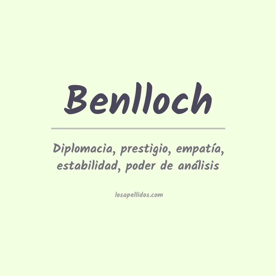 Apellido Benlloch