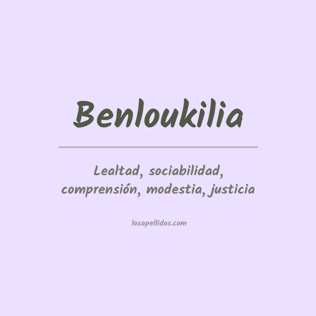 Apellido Benloukilia