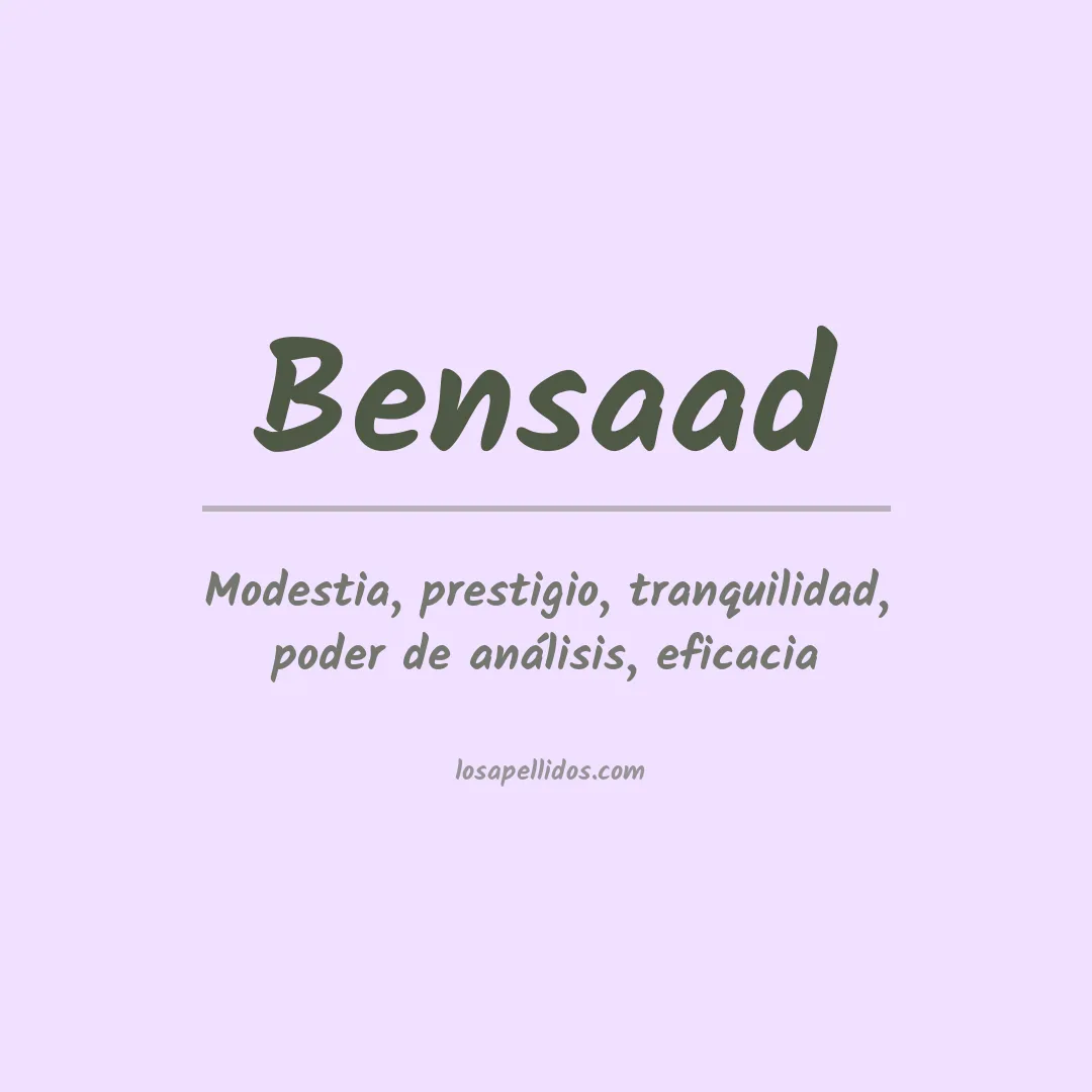 Apellido Bensaad