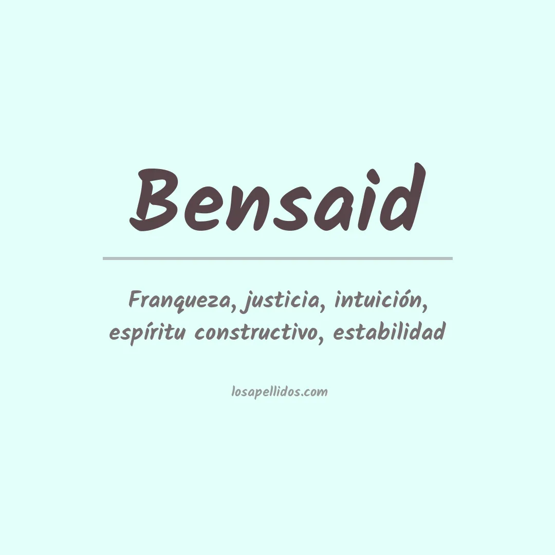 Apellido Bensaid