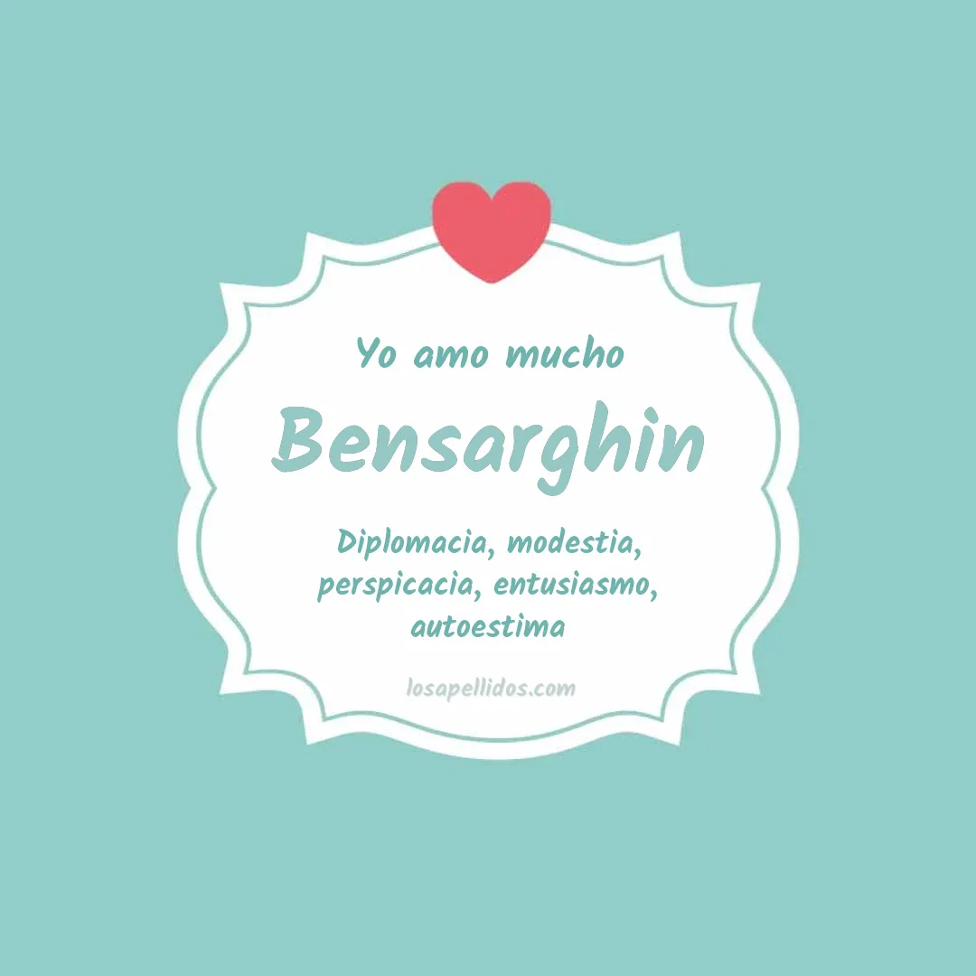 Yo amo mucho Bensarghin