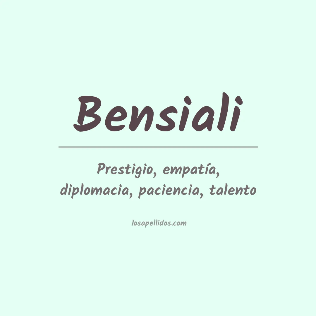 Apellido Bensiali