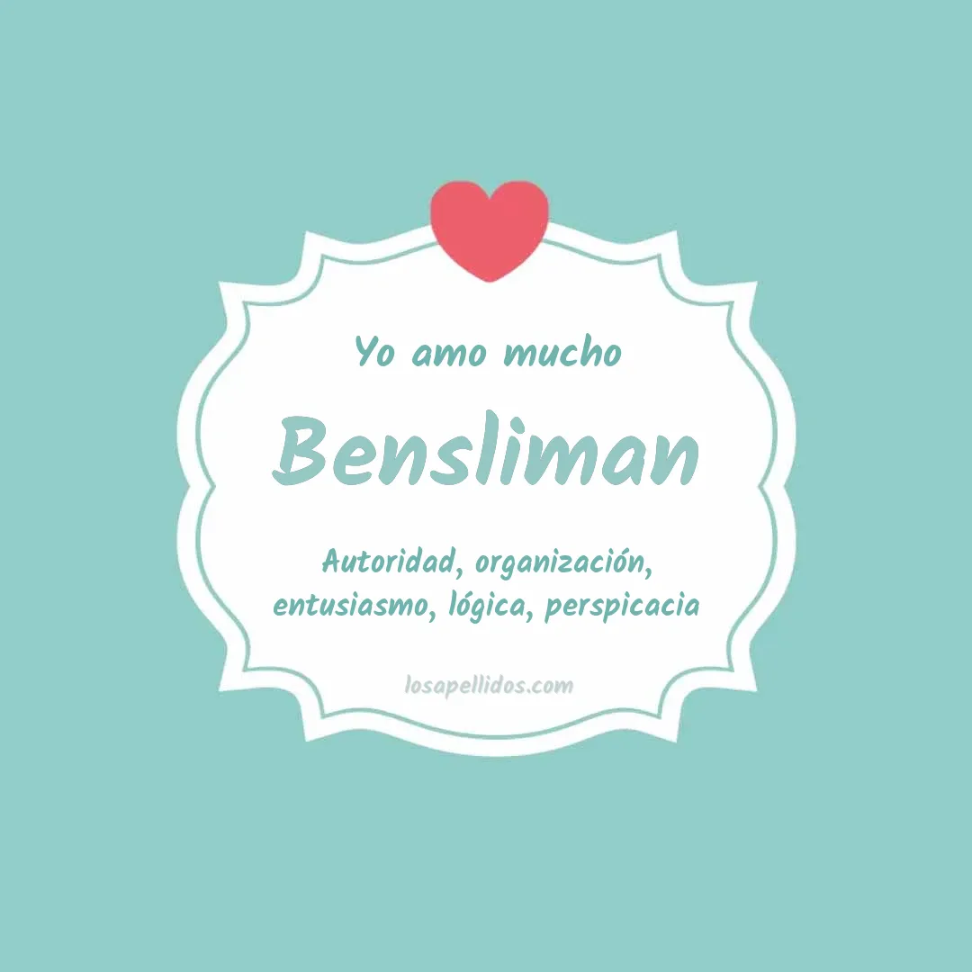 Yo amo mucho Bensliman