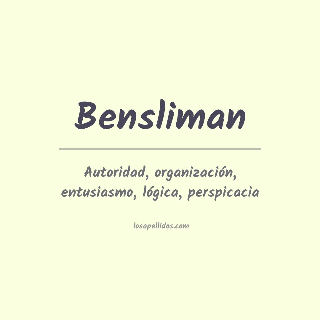 Apellido Bensliman