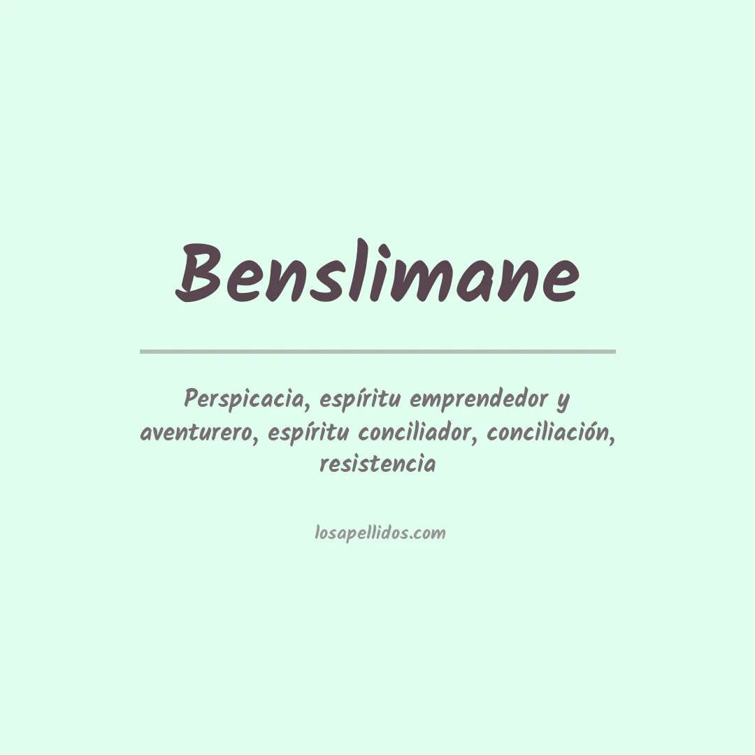 Apellido Benslimane