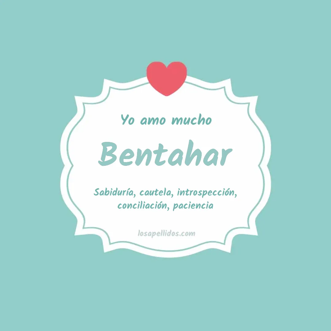 Yo amo mucho Bentahar