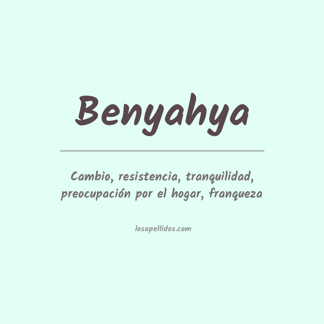 Apellido Benyahya