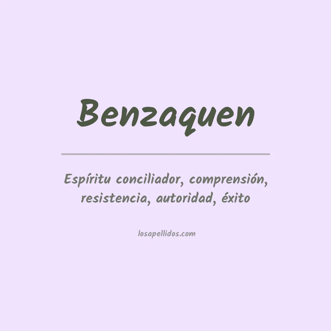 Apellido Benzaquen
