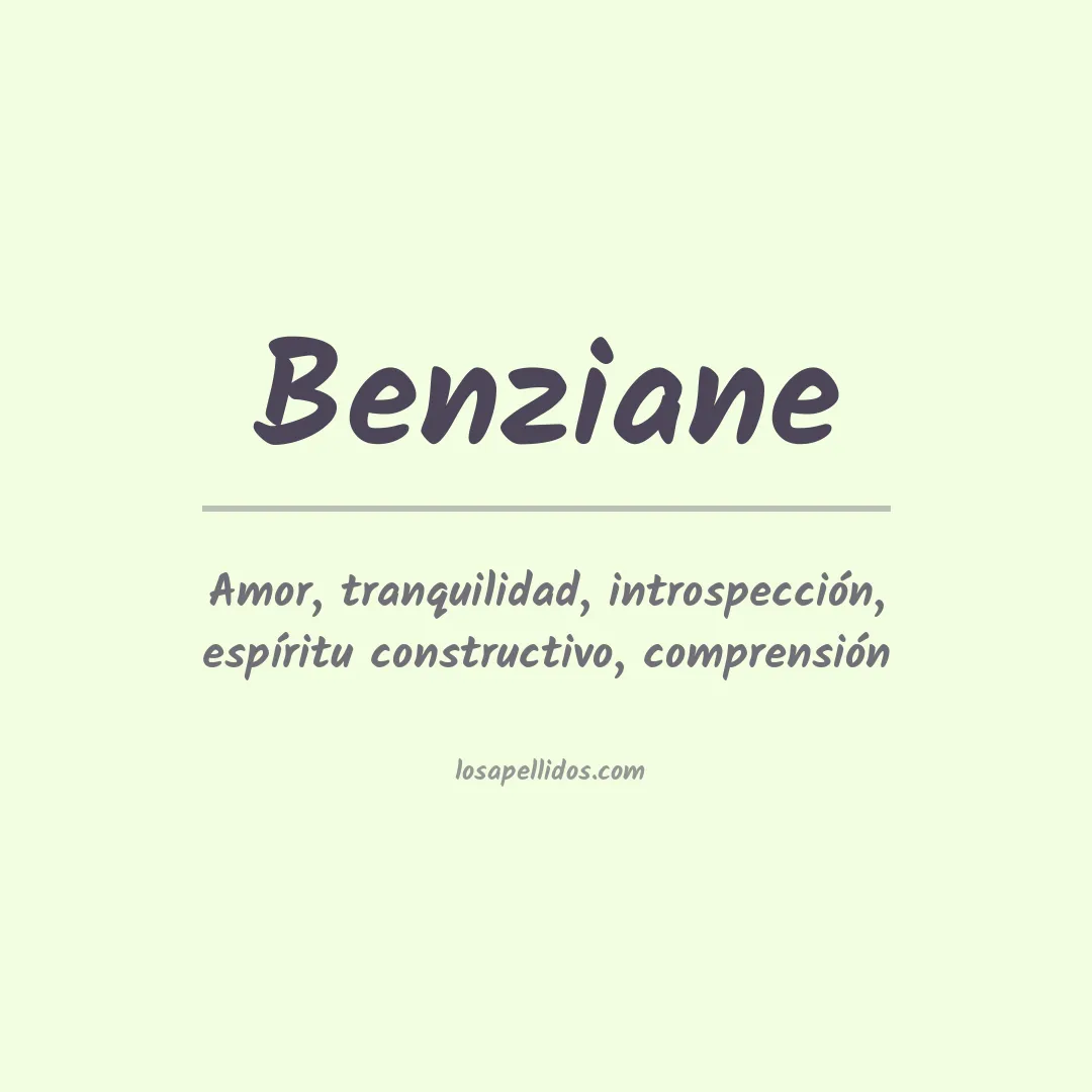 Apellido Benziane