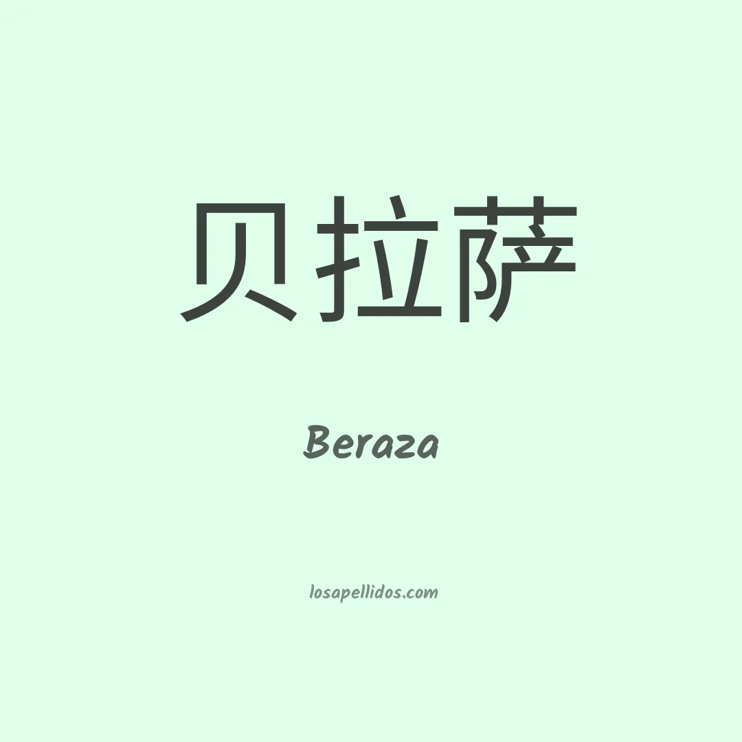 Beraza en chino