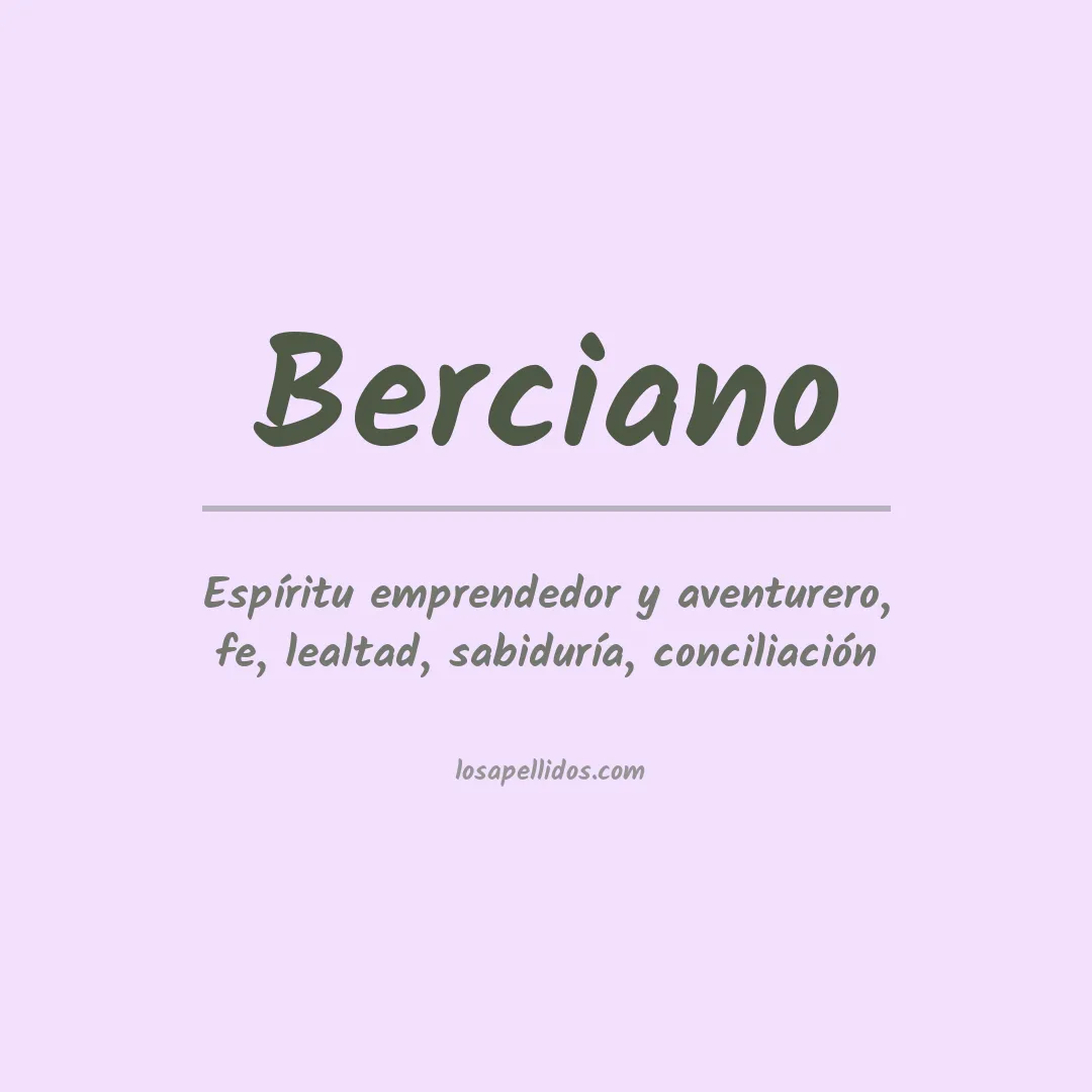 Significado del Apellido Berciano