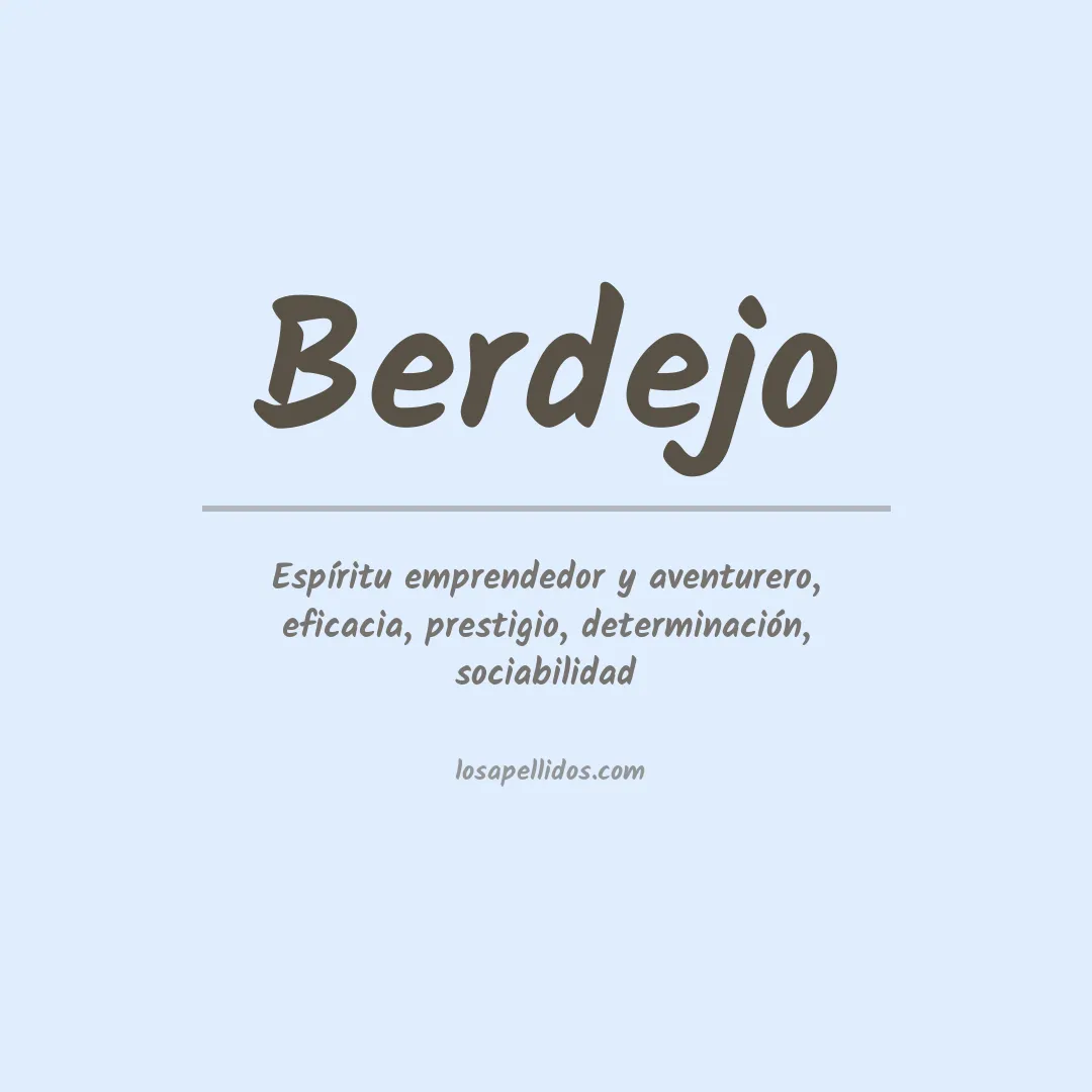 Apellido Berdejo