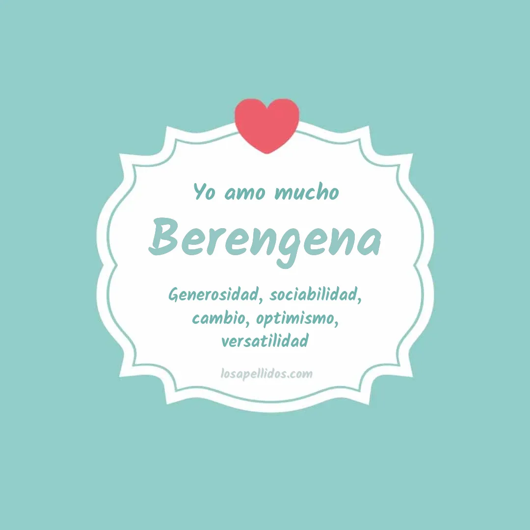 Yo amo mucho Berengena