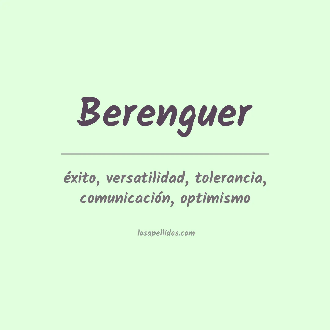 Apellido Berenguer