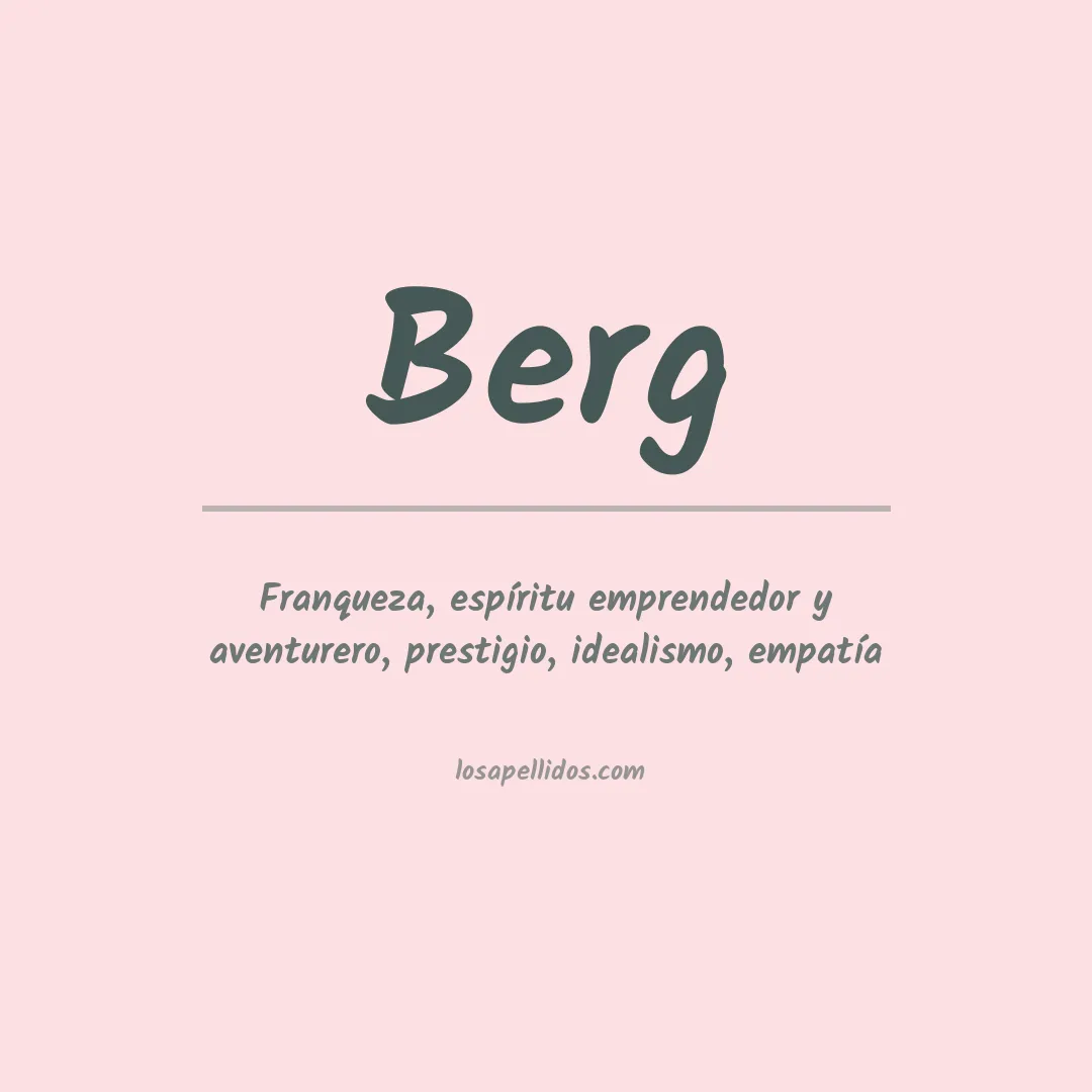 Apellido Berg