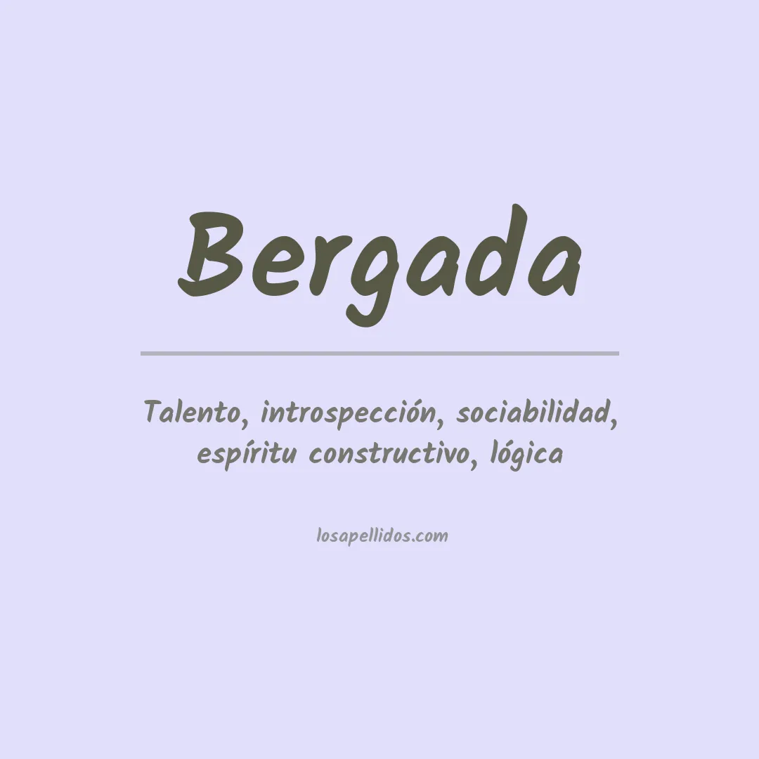 Apellido Bergada