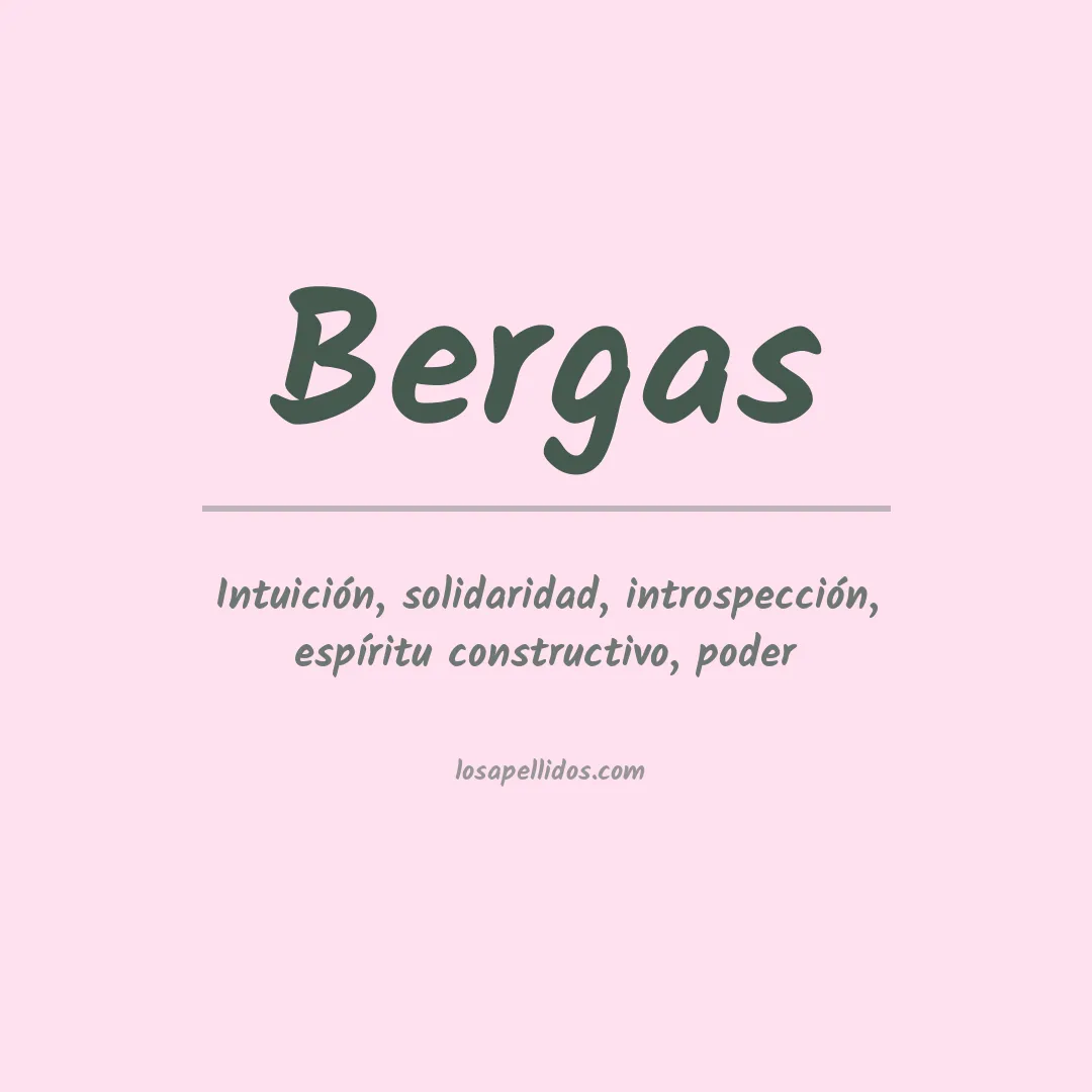 Apellido Bergas