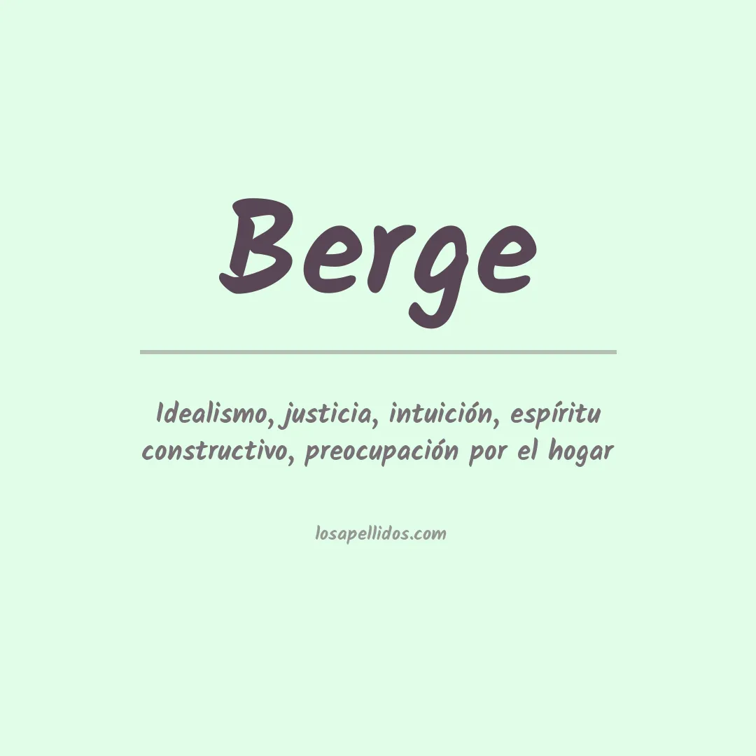Apellido Berge