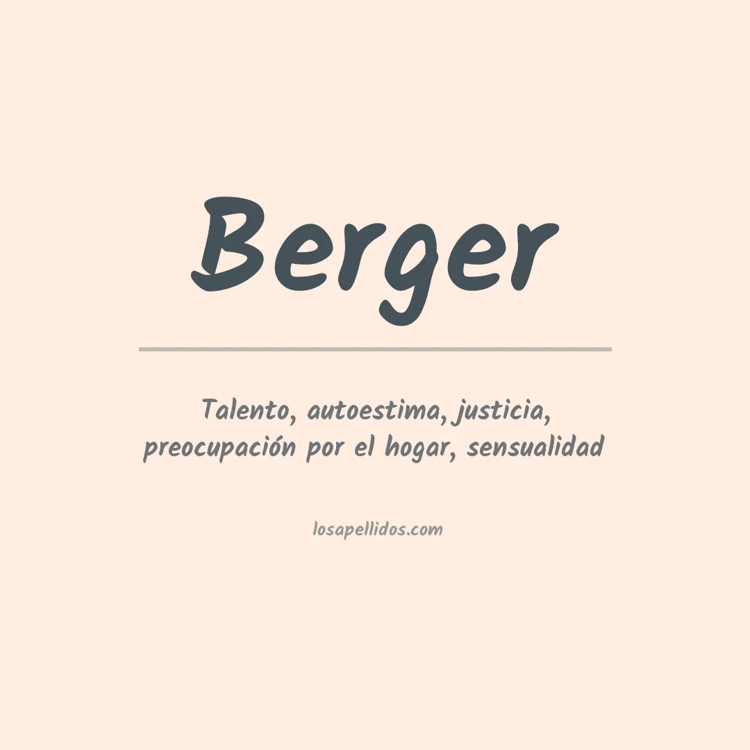 Apellido Berger