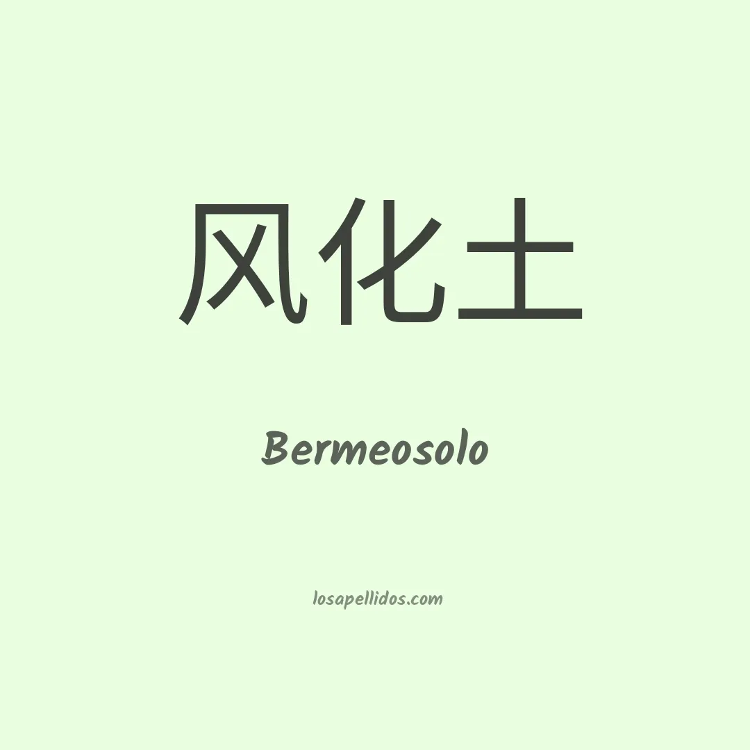 Bermeosolo en chino