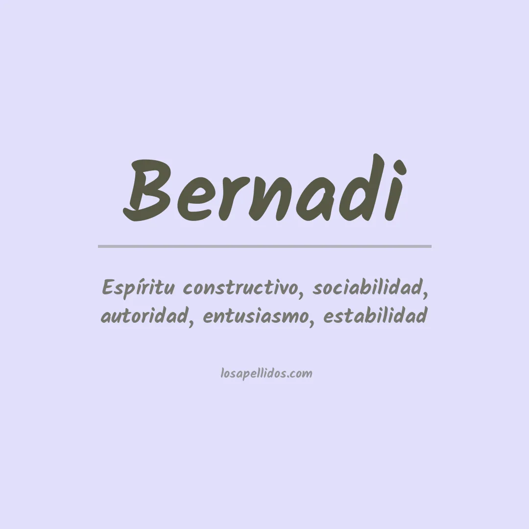 Apellido Bernadi