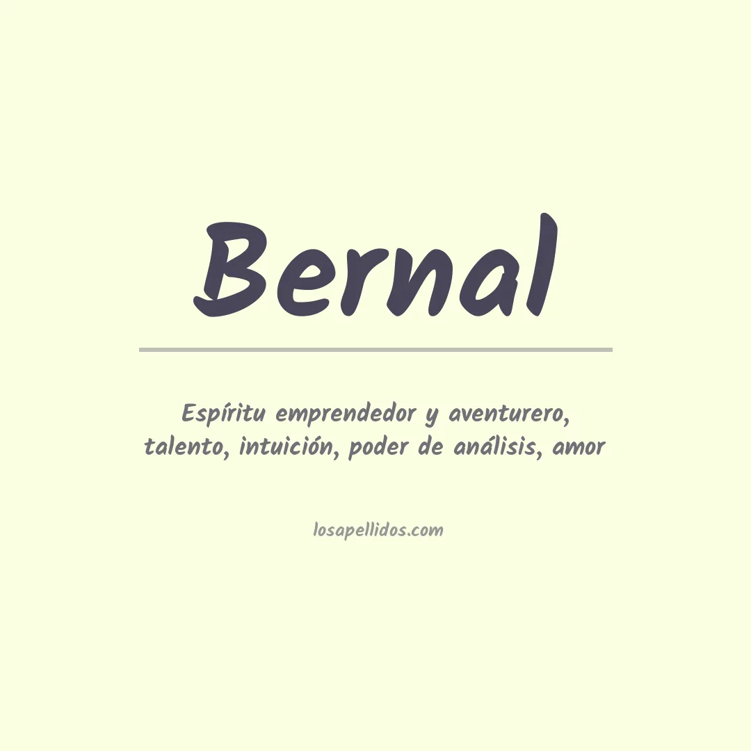 Apellido Bernal