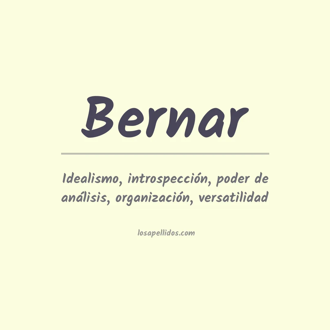 Apellido Bernar