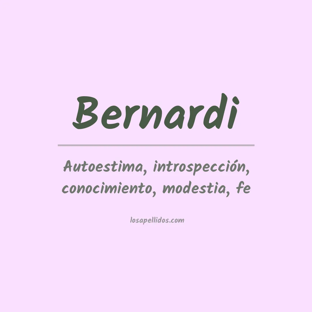 Apellido Bernardi