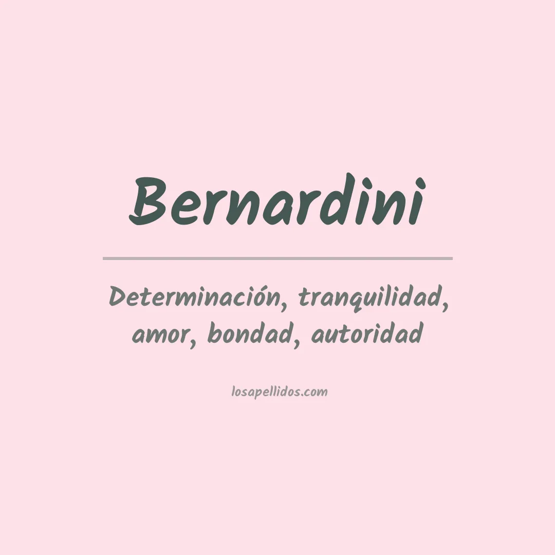 Apellido Bernardini