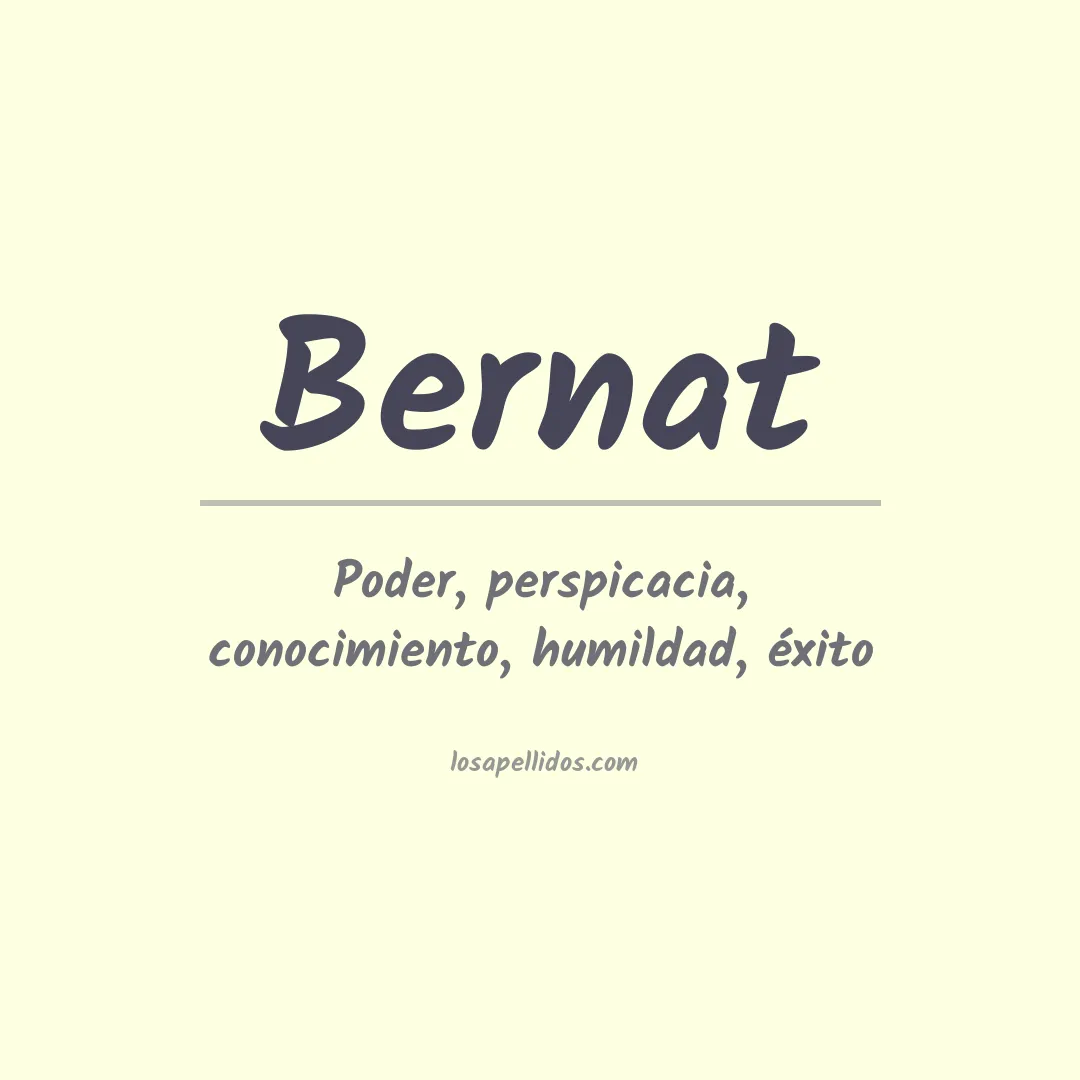 Apellido Bernat