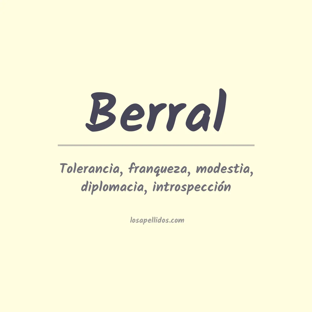 Apellido Berral